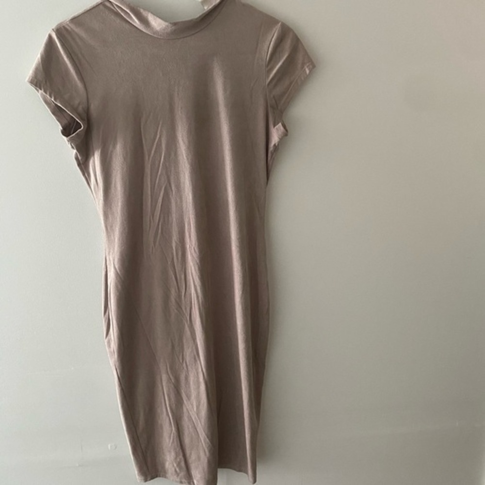 Ktoo Faux Suede Tan Dress
